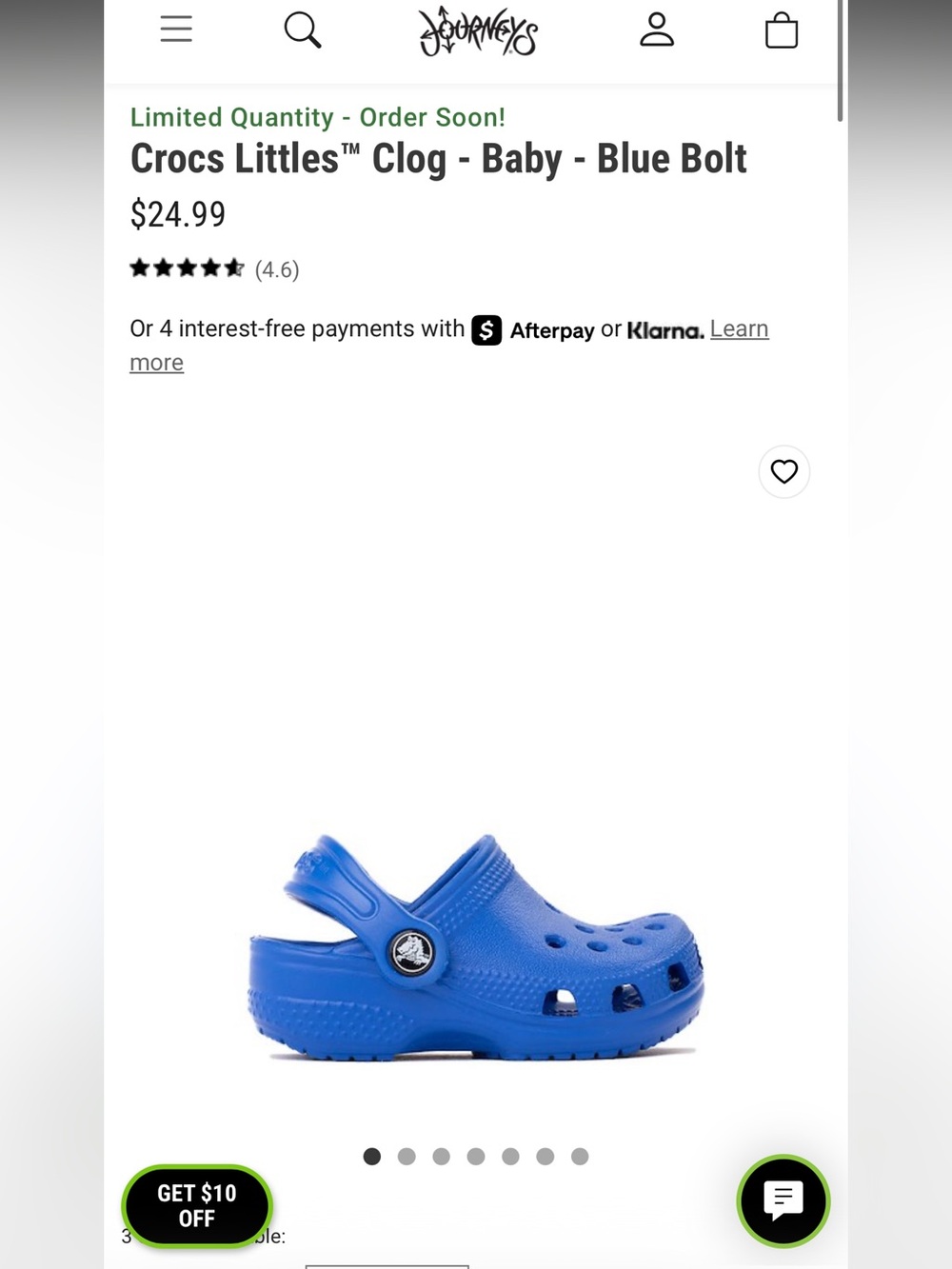 Crocs Classic Clog for baby or toddler - Blue